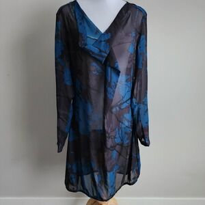 Sandwich Sheer Dress Womens 42 Tree Canopy Print Fairy Whimsy Avant Garde Dainty